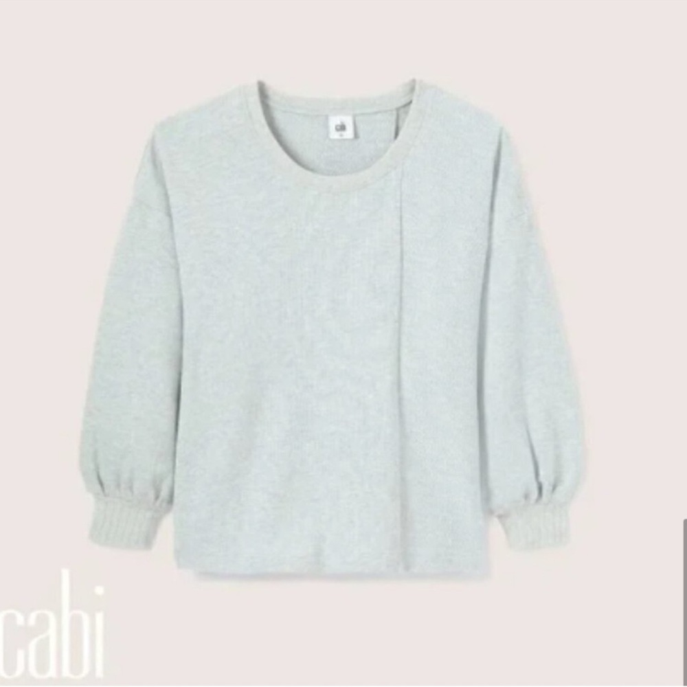 CAbi Wind Down Top Sweatshirt In Chambray Style Number 6541 NWT small